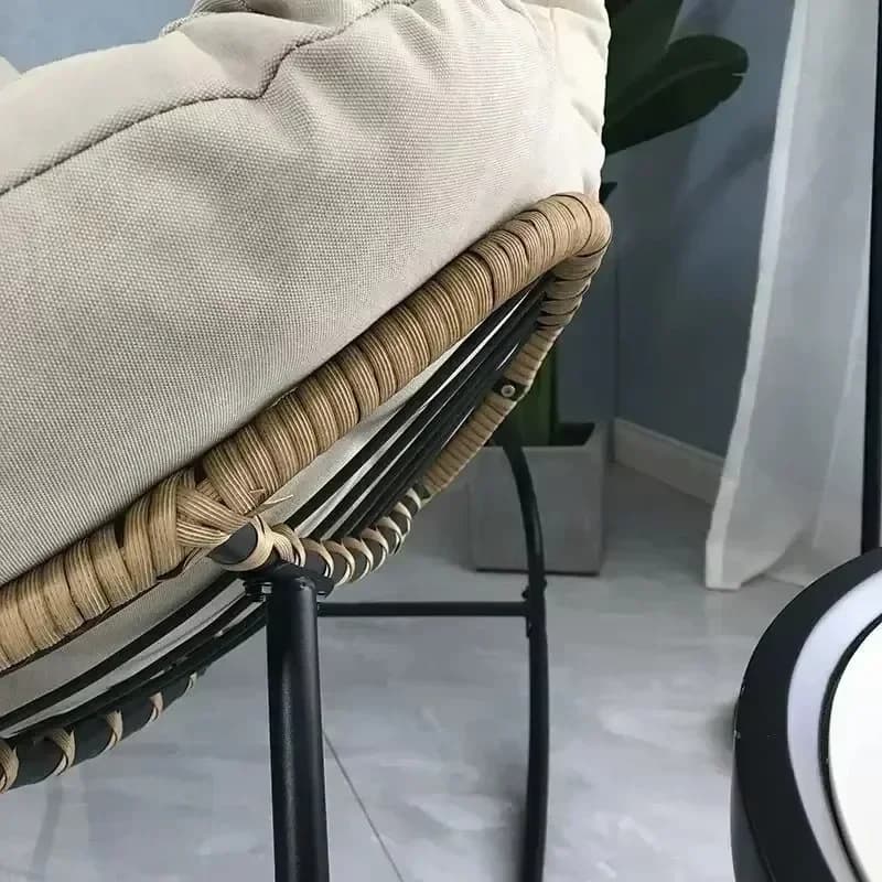 Chaise à bascule paresseux canapé nid d'oiseau en forme de salon balcon sieste petit appartement rotin tissé adulte