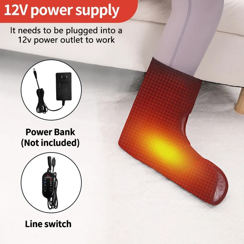 Coussin chauffant électrique pour les pieds et les chevilles, pour la relaxation à domicile, le confort articulaire et le bien-être, 3 modes