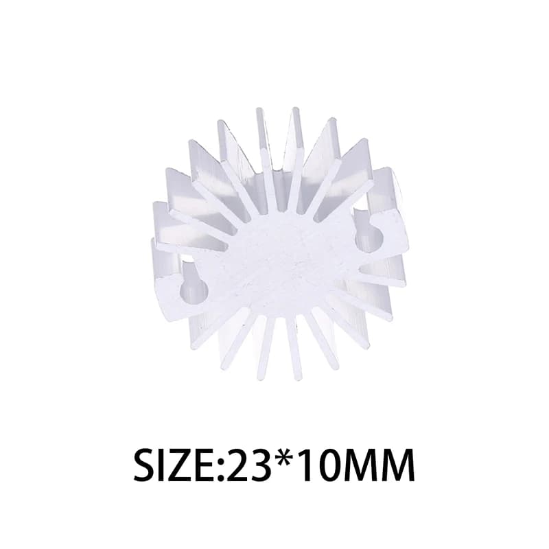 Radiateur en aluminium pour LED 23mm x 10mm ou dissipateur thermique à puce unique, 1W, pour lampe domestique, remplaçable