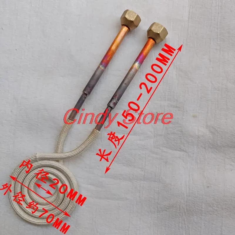 Bobine de chauffage par induction pour machine à haute fréquence, perceuse à eau, outil de tournage, bobine de chauffage, tube en cuivre, bobine d'induction