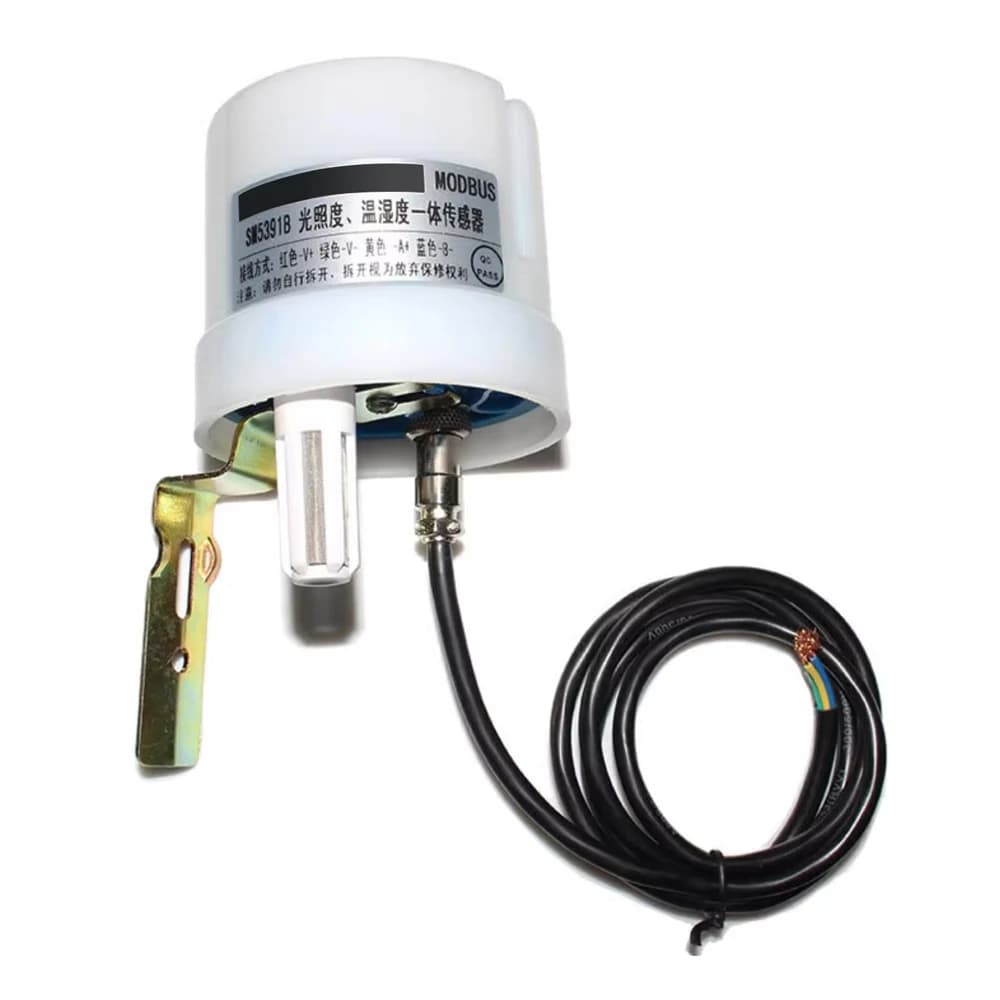 Capteur de vitesse du vent étanche extérieur, température, humidité, 0-30 mumental, émetteur d'éclairage, Modbus-RTU, RS485, technologie, 0-200000