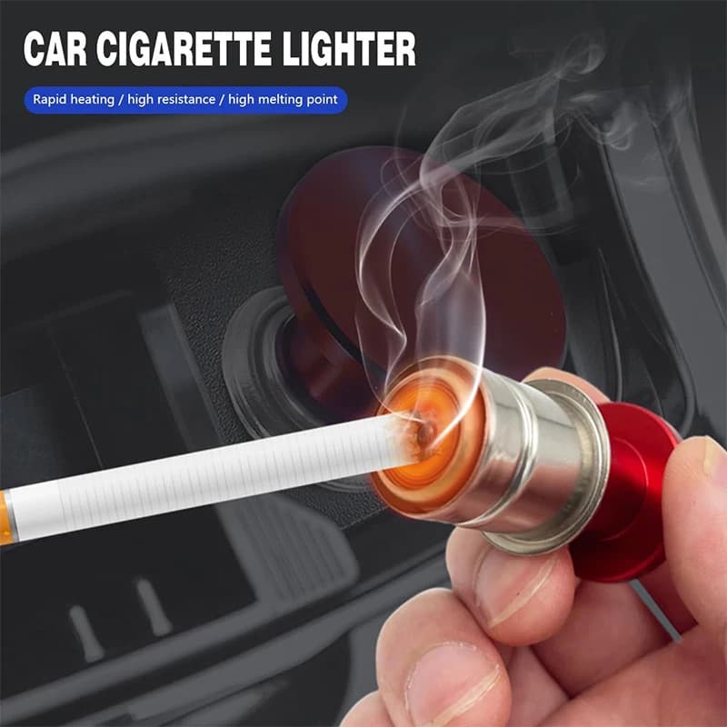 Allume-cigare de voiture Fire Missile, allume-cigare de véhicule en alliage d'aluminium Pop-Out, cigarette automatique à bouton-poussoir 12V pour SUV