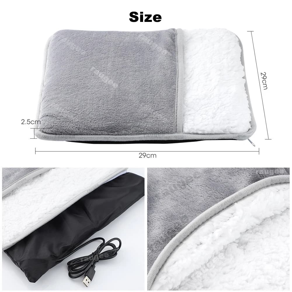 Chauffe-pieds USB chauffe-pieds électrique coussin chauffant chauffage rapide doux en peluche chauffe-pieds électrique pour la maison chauffe-pieds chauffant