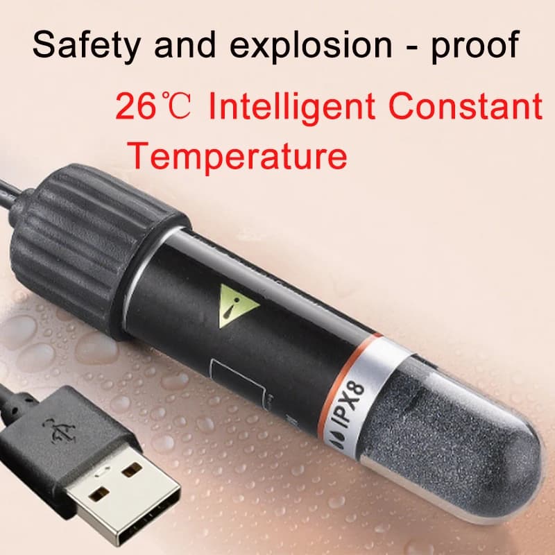 Chauffage submersible pour Aquarium, température constante, sûr et Explosion pour Aquariums d'eau douce et marins, 10W 5V
