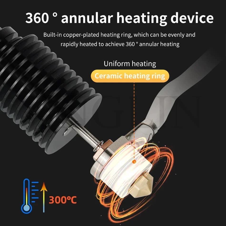 Pour imprimante 3D E3D V6 Voron 2.4, tête d'impression à noyau chauffant en céramique, Hotend Volcano 24V 50W 60W pour Voron Prusa MK3S Ender 3