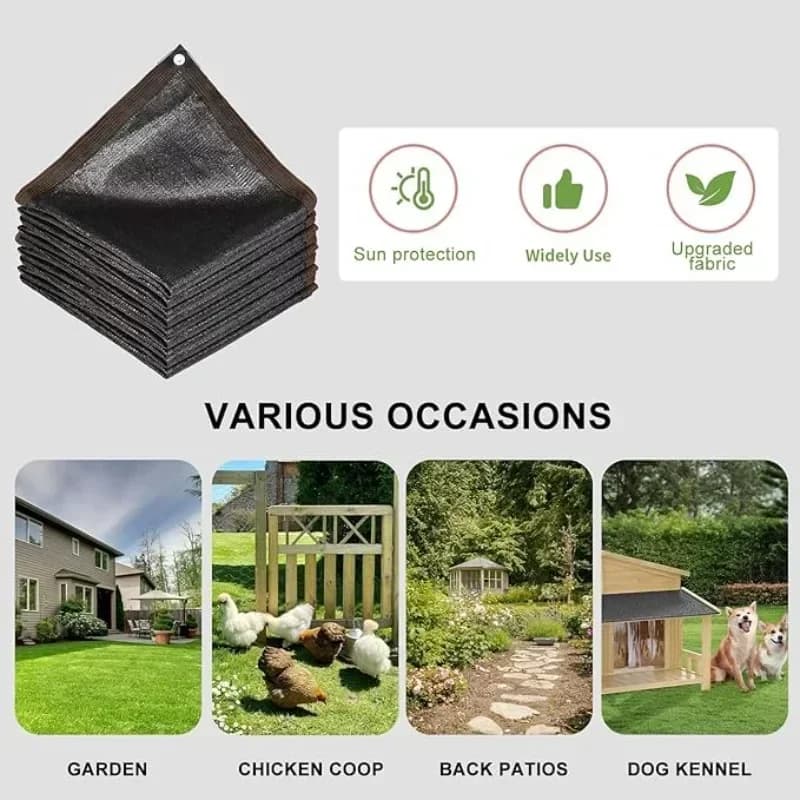 Pare-soleil noir en tissu pour Pergola