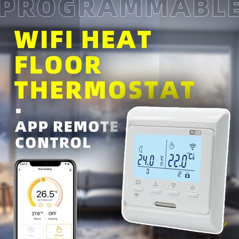 Thermostat de chauffage électrique par le sol WiFi 220V 16A programmable, contrôleur de température au sol, application de contrôle à distance