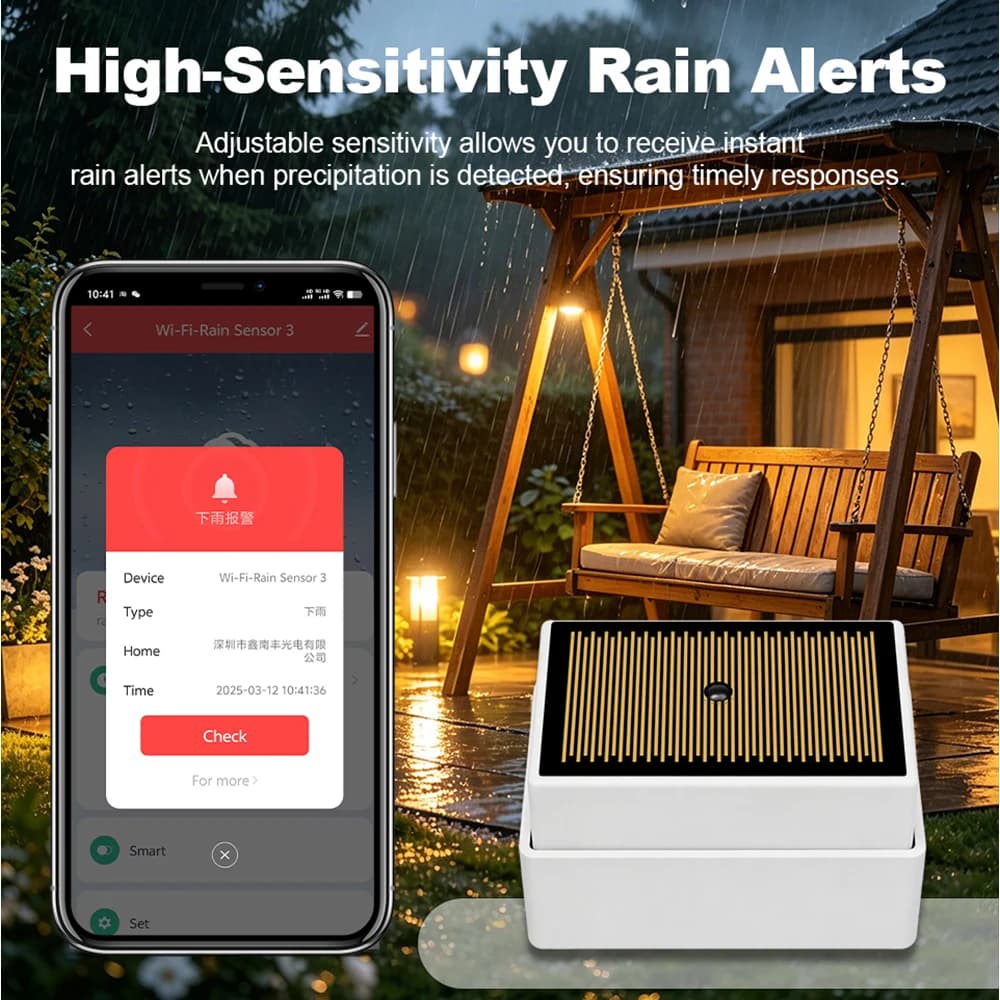 Capteur intelligent de détection de pluie Wifi Tuya
