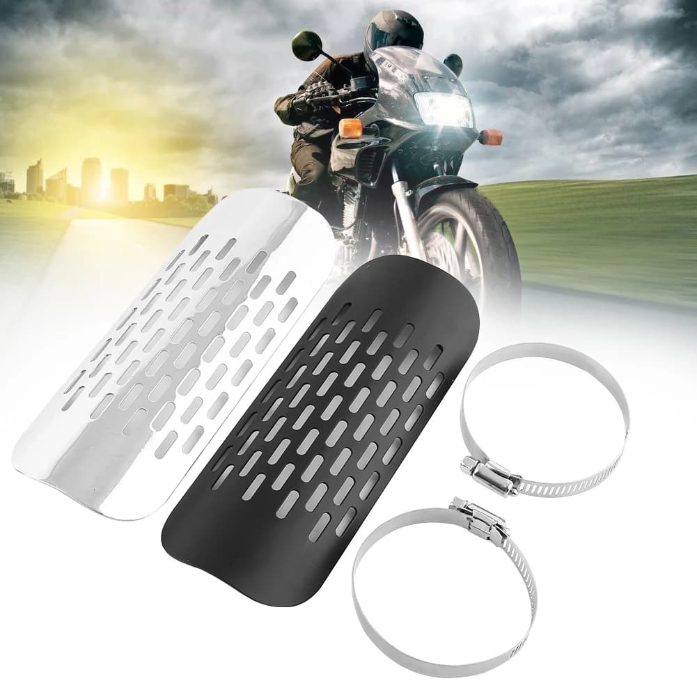 Silencieux de chaleur d'échappement universel couvercle de bouclier thermique silencieux d'échappement bouclier thermique moto silencieux d'échappement tuyau couvercle thermique