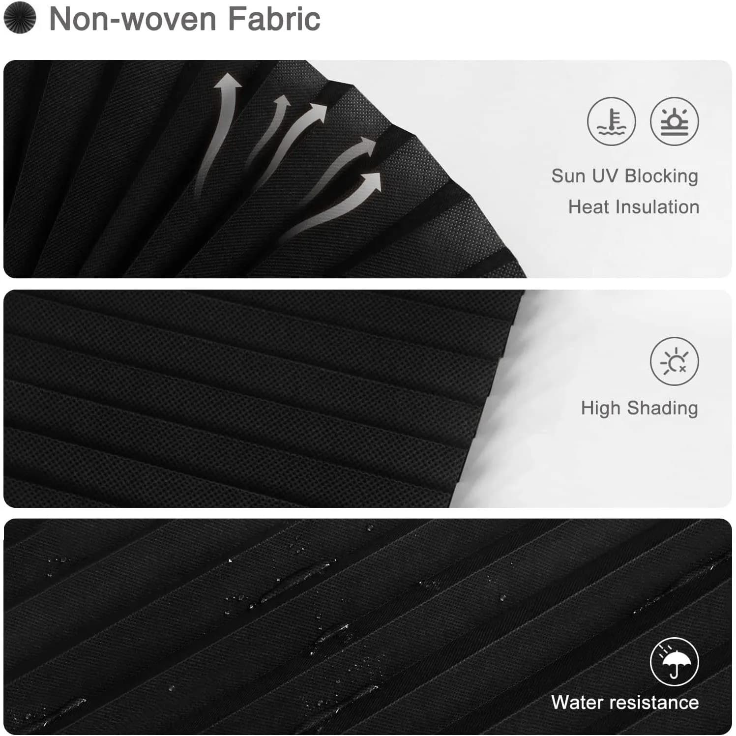 Store pour fenêtre, stores plissés auto-adhésifs sans fil