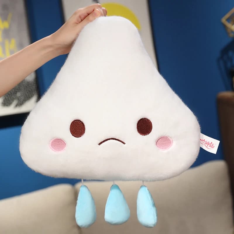 Jouets en peluche série météo de dessin animé, mignon soleil, nuage de foudre, pendentif de pluie, poupée drôle, prévisions météorologiques, accessoires de jeu, décoration de maison