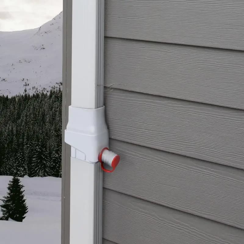 1 ensemble de déviateurs d'eau de pluie pour gouttières - Système de drainage de gouttière facile à installer avec tuyaux flexibles (14,1 po à 50,2 po)