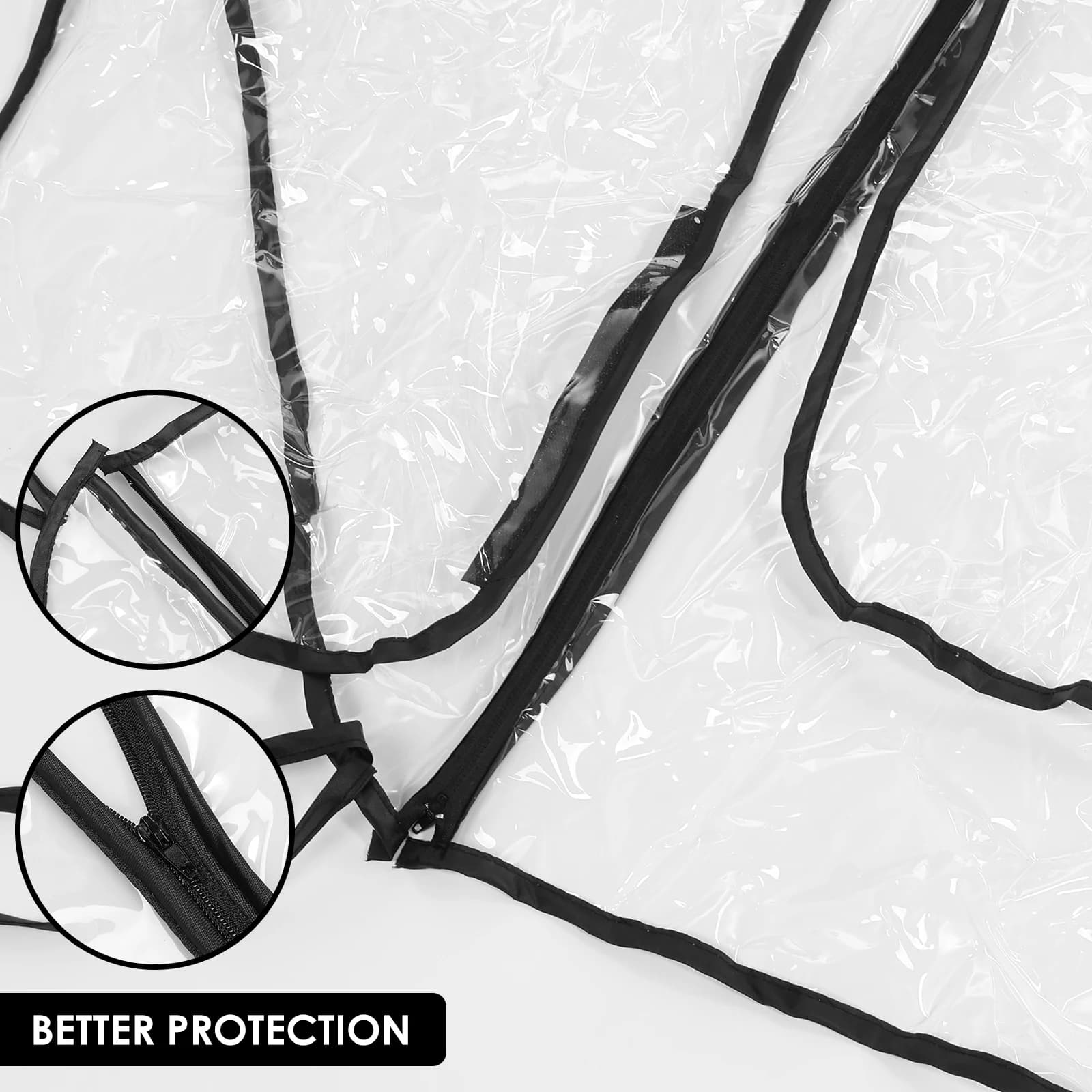 Juste de Pluie Universelle pour Poussette Simple et Double, Imperméable Transparent, Pare-Poussière, Accessoires d'Extérieur pour Bébé