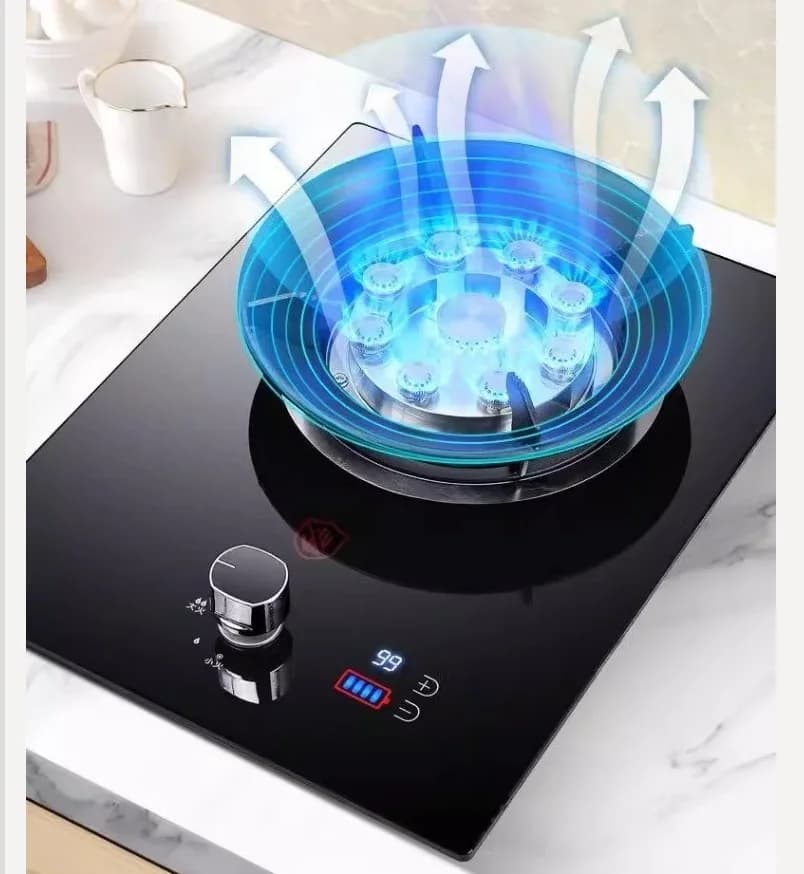 Cuisinière à gaz à brûleur unique Haotaitai, haute puissance, GPL, gaz naturel, plaque de cuisson de table, entièrement en cuivre QBA