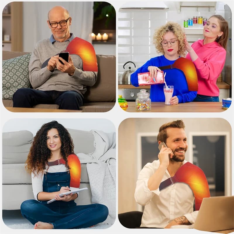 Coussin chauffant électrique USB pour les épaules, masseur d'épaule, protection bien-être, soulagement de la fatigue, pour la maison et le bureau, relaxation