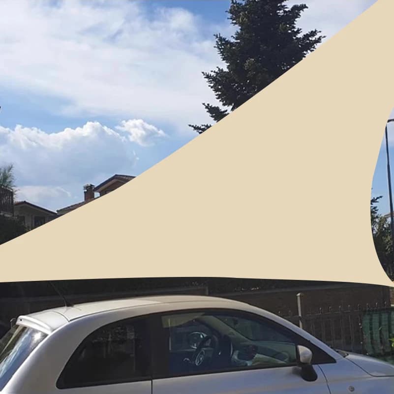 Voile d'ombrage triangulaire beige