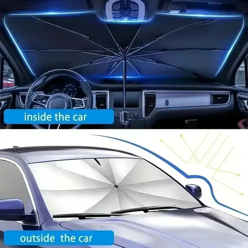 Pare-soleil de voiture pliable pour pare-brise, protection solaire avant, isolation thermique, accessoires automobiles pour l'été
