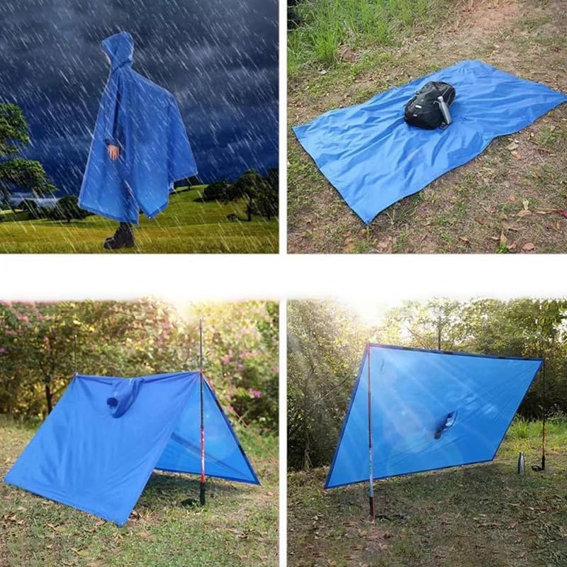 Poncho de pluie robuste pour sac à dos, imperméable, léger, pour adultes, Camping d'urgence, imperméable universel pour hommes et femmes