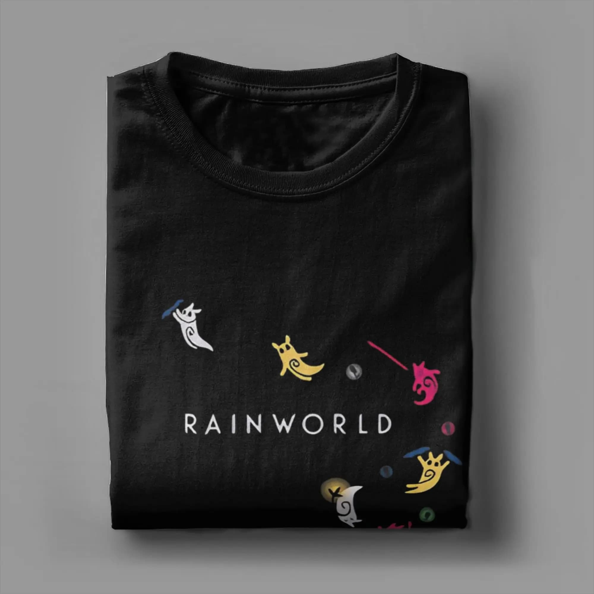 Rainworld jeu hommes t-shirt Humor t-shirt à manches courtes col rond T-Shirts pur coton vêtements d'été