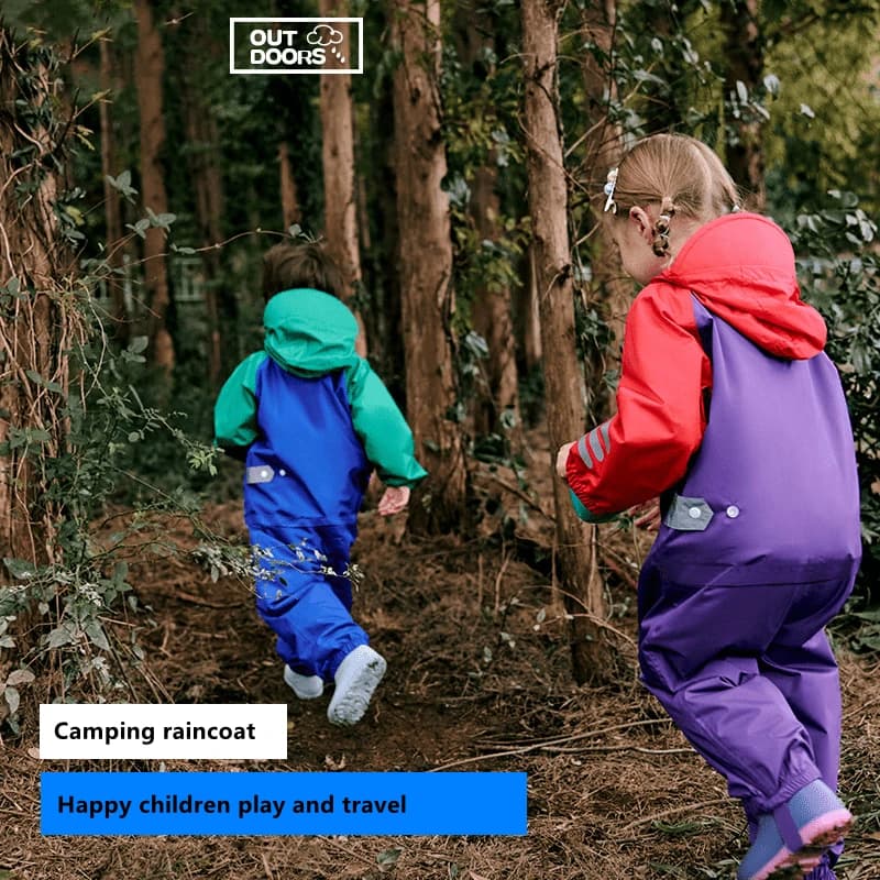 Imperméable pour enfants, combinaison imperméable à capuche pour garçons et filles, design créatif de dessin animé, vêtements de pluie et pantalons pour enfants de 1 à 10 ans