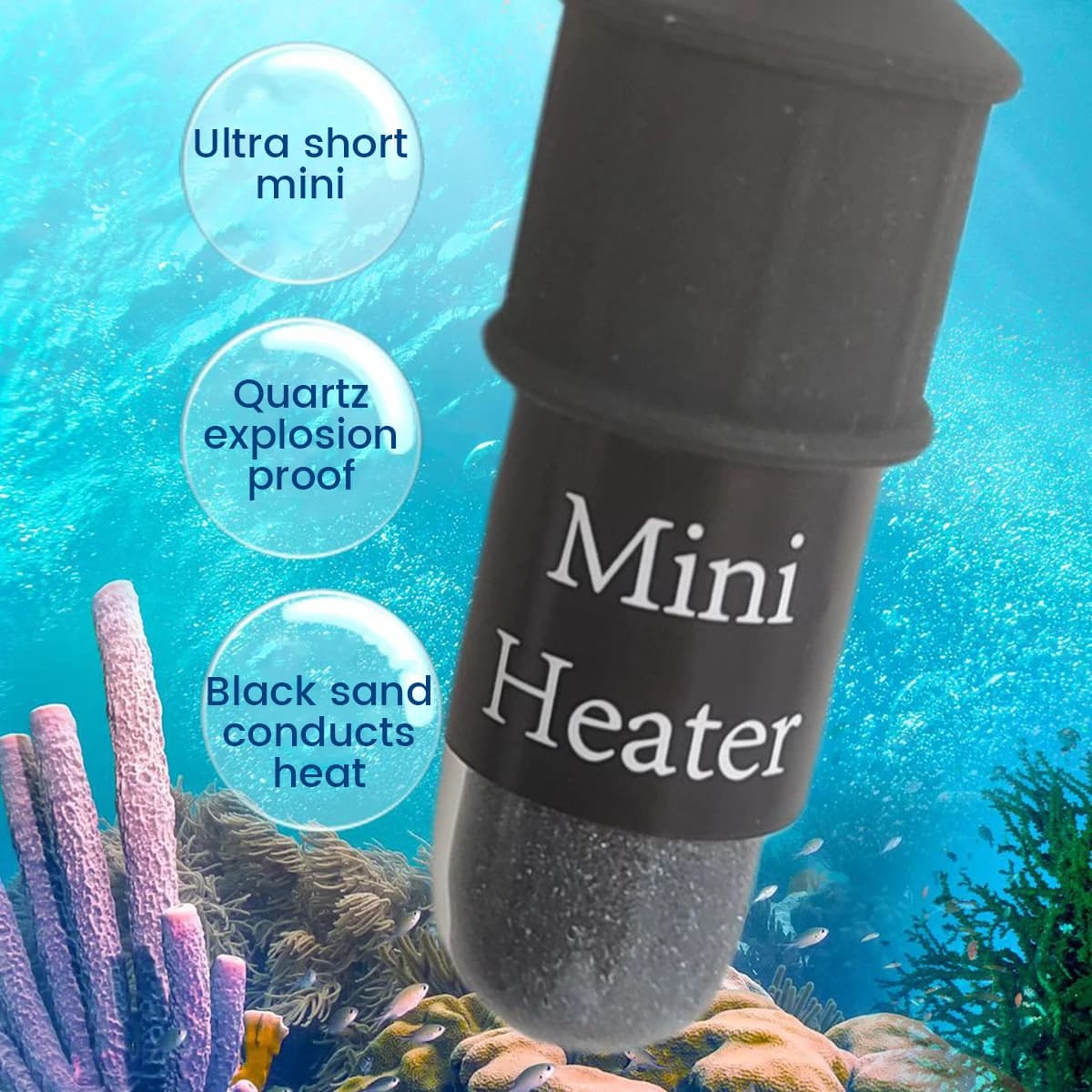 Mini chauffage d'aquarium 10W pour petit aquarium, chauffage à température constante avec affichage numérique, tige chauffante USB réglable 5V/2A