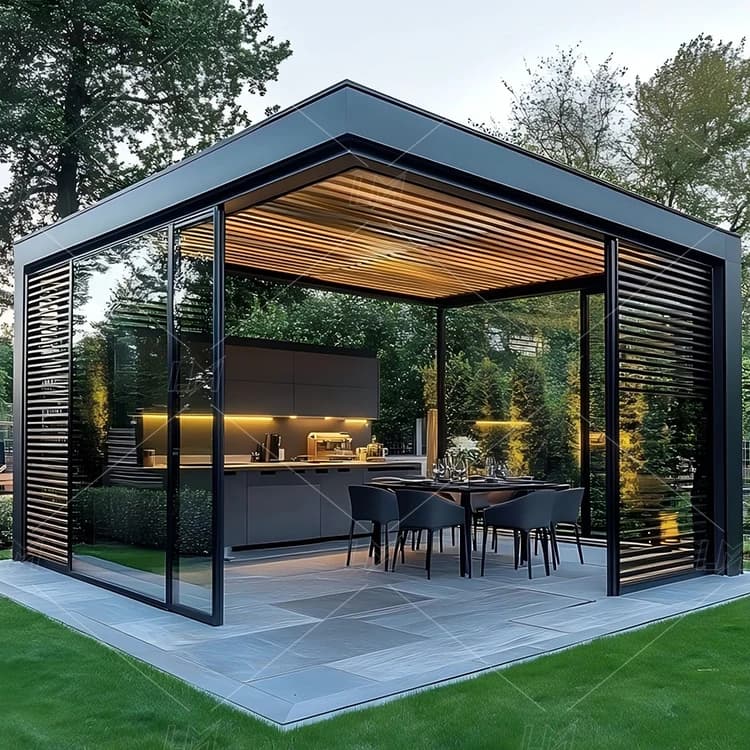 Pergola 3x6m support incurvé