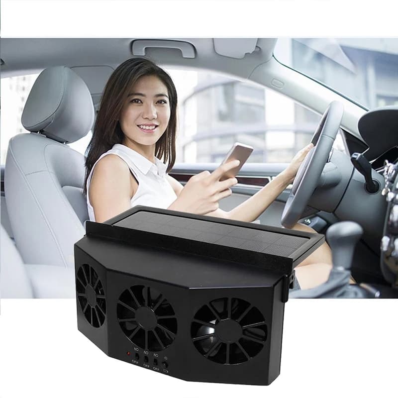 Système de refroidissement automobile, panneau solaire, ventilateur d'évacuation pour fenêtre de voiture, ventilateur de ventilation pour sortie d'air de voiture, échangeur de chaleur solaire