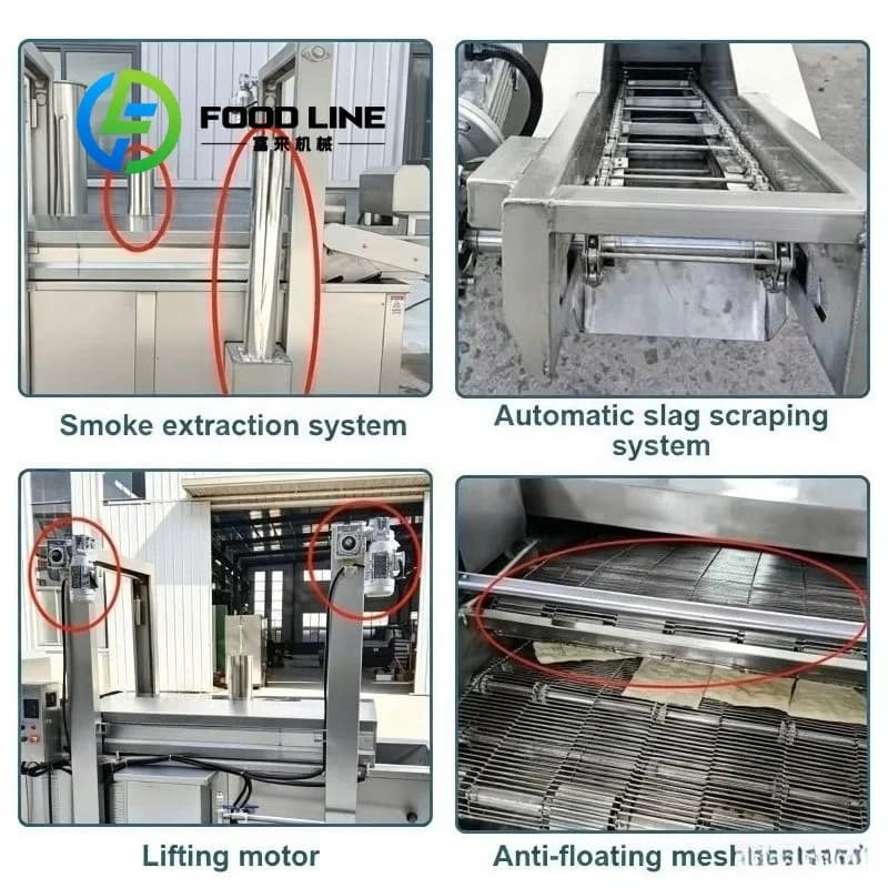 Machine de friture commerciale à chauffage rapide et continu, l'échauffement rapide réduit le temps de préparation pour les départs matinaux en usine