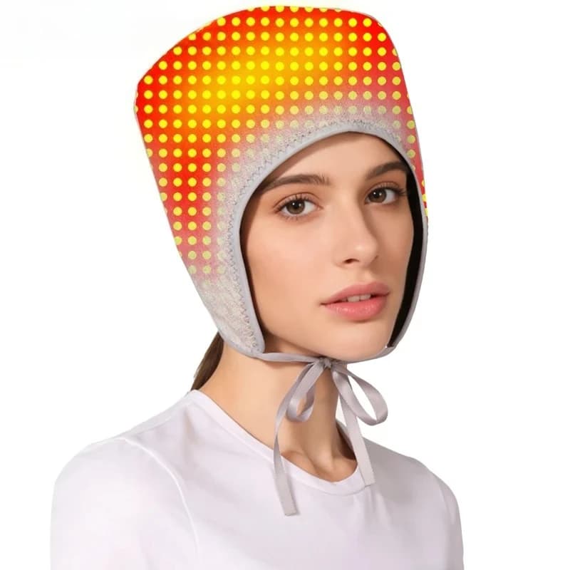Casque chauffant LED 660nm à lumière chaude, 192 perles LED, 3 modes de température, contrôle de la minuterie, confort du cuir chevelu, soin capillaire quotidien à domicile