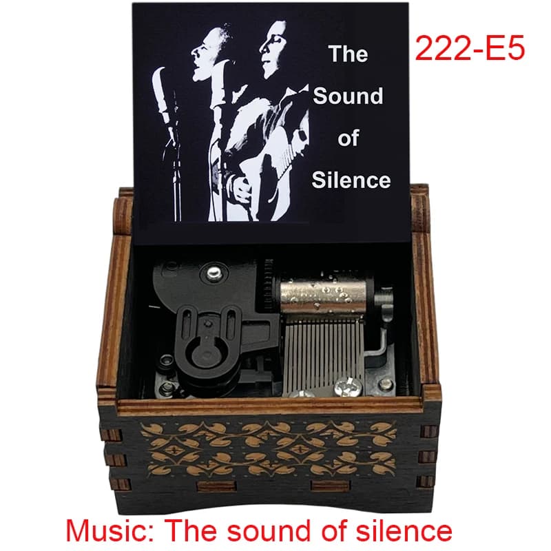 Boîte à musique à remonter en bois, le son du Silence, célèbre mélodie, cadeau Musical spécial pour amis, famille, noël, décoration mignonne pour la maison