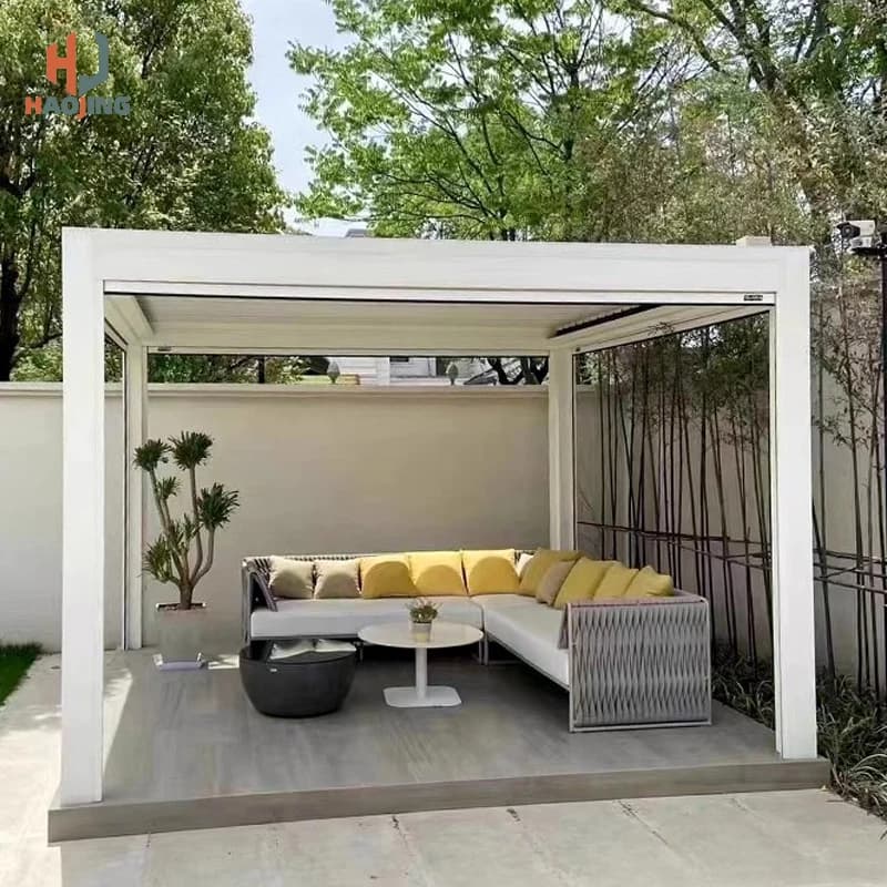 Gazebo de jardin extérieur pavillon en aluminium étanche 4x3 3x3 Pergola en métal Bioclimatica