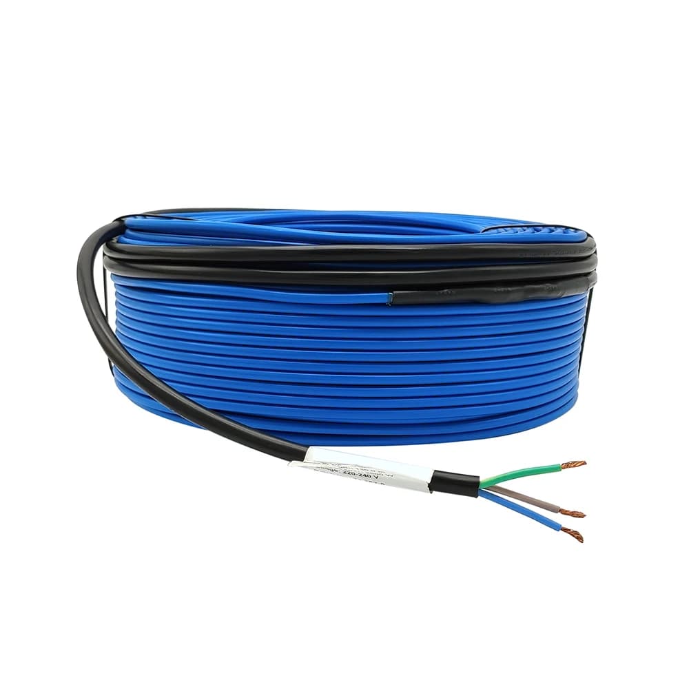 Câble chauffant AC200~240V 20W/m, 5~150m/lot, température max. 50~80°C, pour chauffage par le sol, toiture, allée, dégivrage de la neige avec fil froid