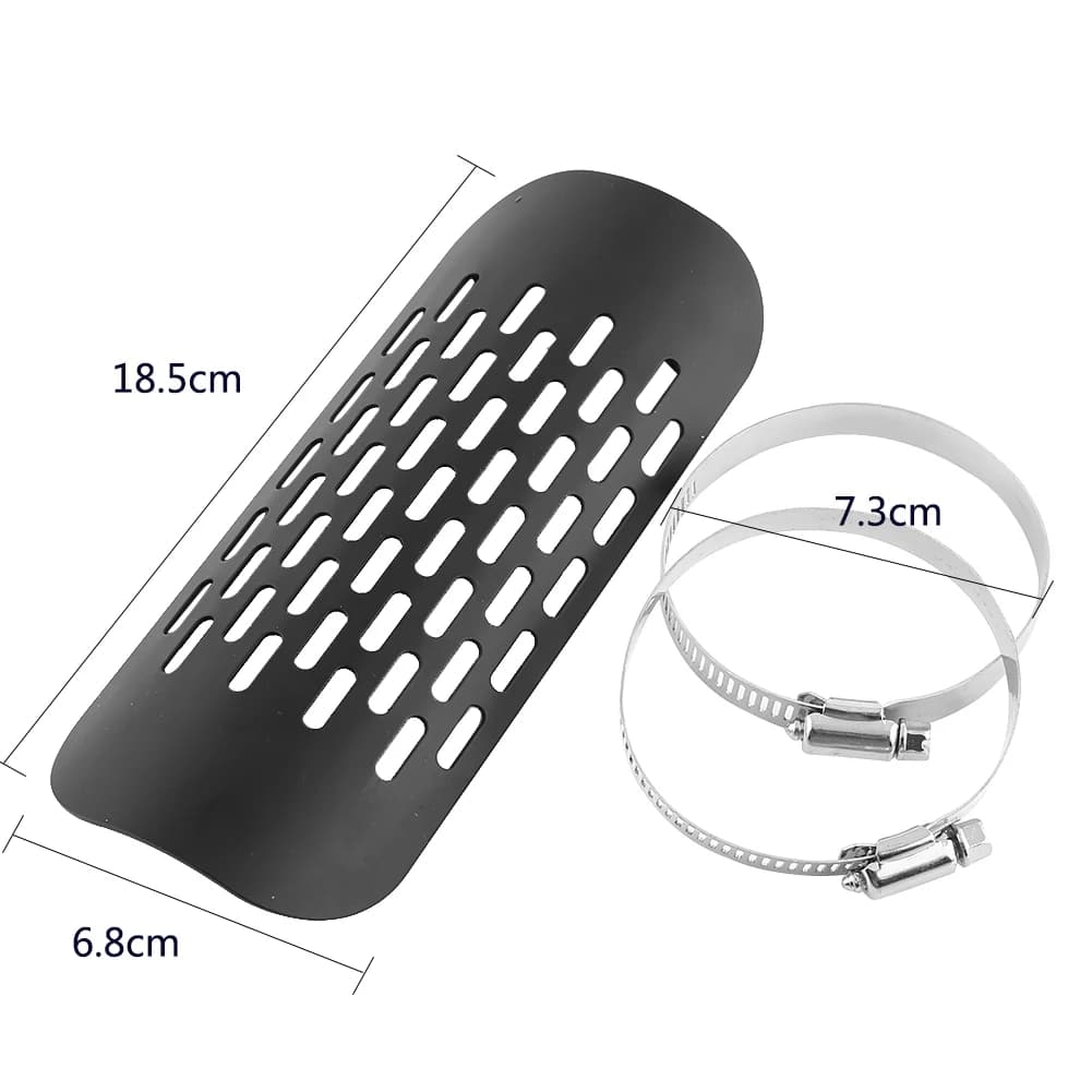 Silencieux de chaleur d'échappement universel couvercle de bouclier thermique silencieux d'échappement bouclier thermique moto silencieux d'échappement tuyau couvercle thermique