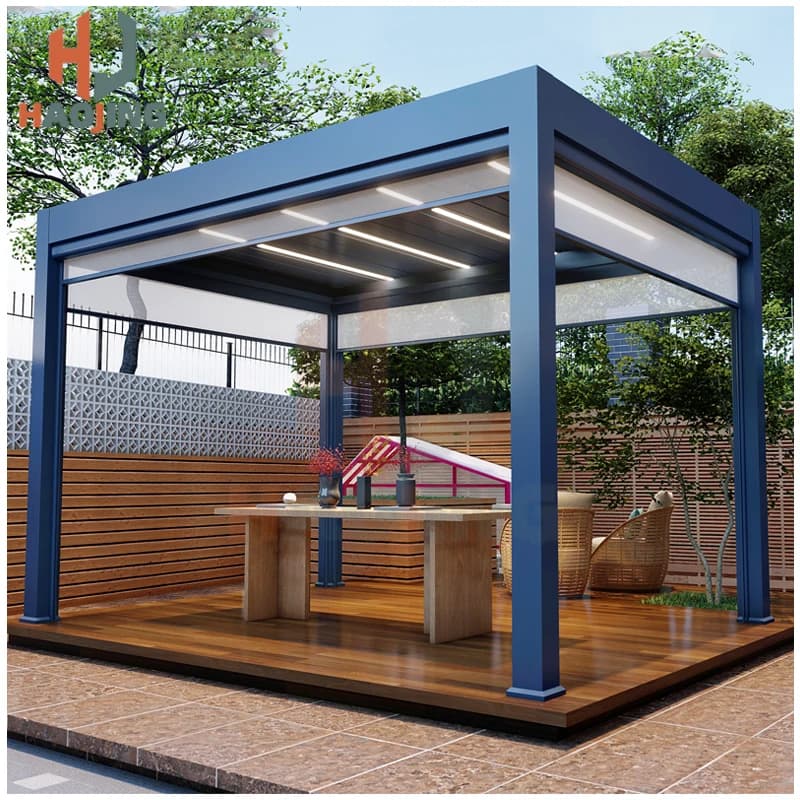Gazebo de jardin extérieur pavillon en aluminium étanche 4x3 3x3 Pergola en métal Bioclimatica