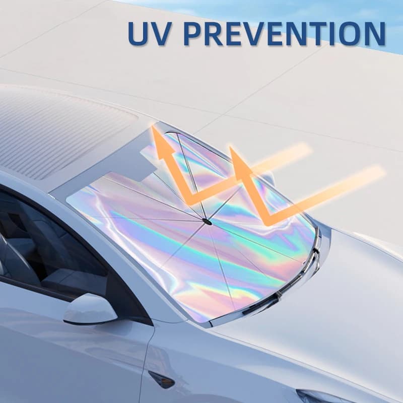 Pare-soleil de pare-brise de voiture, parasol, poignée pliable, protection UV d'été, isolation thermique de siège, accessoires de voiture