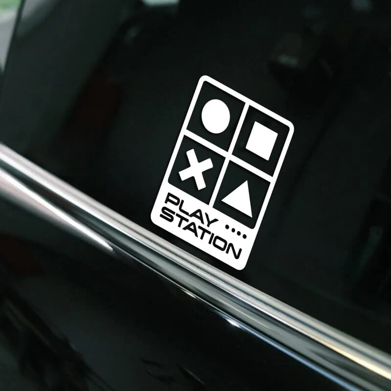 Autocollants "PLAY STATION" pour les amateurs de jeux, amusants et créatifs, autocollants de haute qualité pour voitures, camions, motos et médicaments portables!