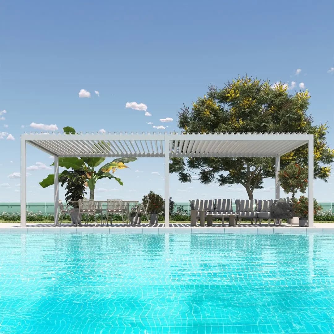 Pergolas personnalisées de jardin bioclimatique moderne