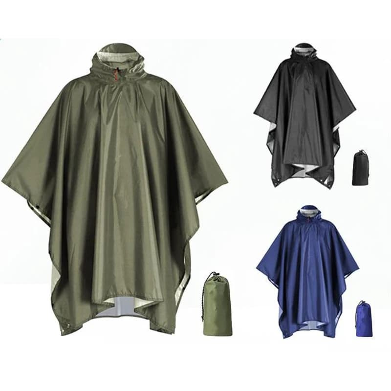 Poncho de pluie robuste pour sac à dos, imperméable, léger, pour adultes, Camping d'urgence, imperméable universel pour hommes et femmes