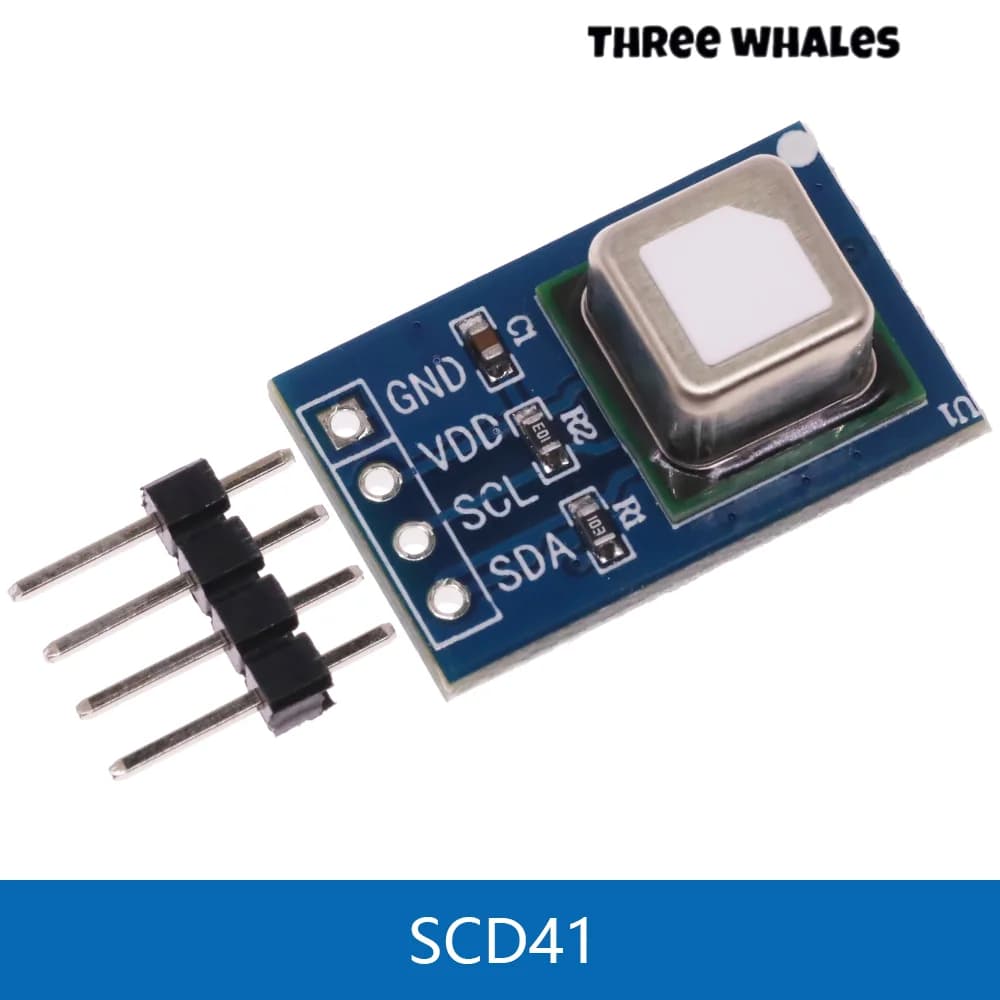 Module de capteur de gaz SCD40 SCD41, détecte le CO2, la température et l'humidité, deux en un, communication I2C, violet avec connecteur à broches