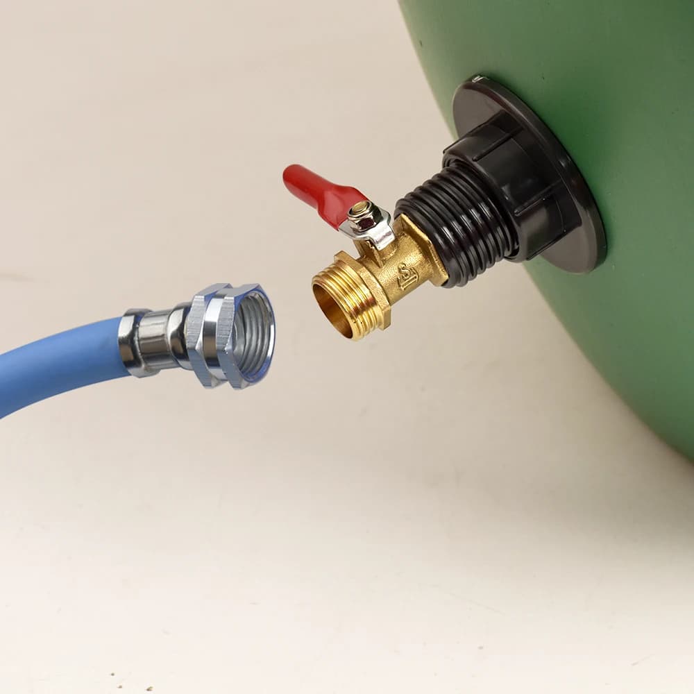 Kit de raccordement pour la collecte d'eau de pluie, avec valve en laiton et filtre, connecteur fileté 1/2 pouce, pour seau de stockage d'eau