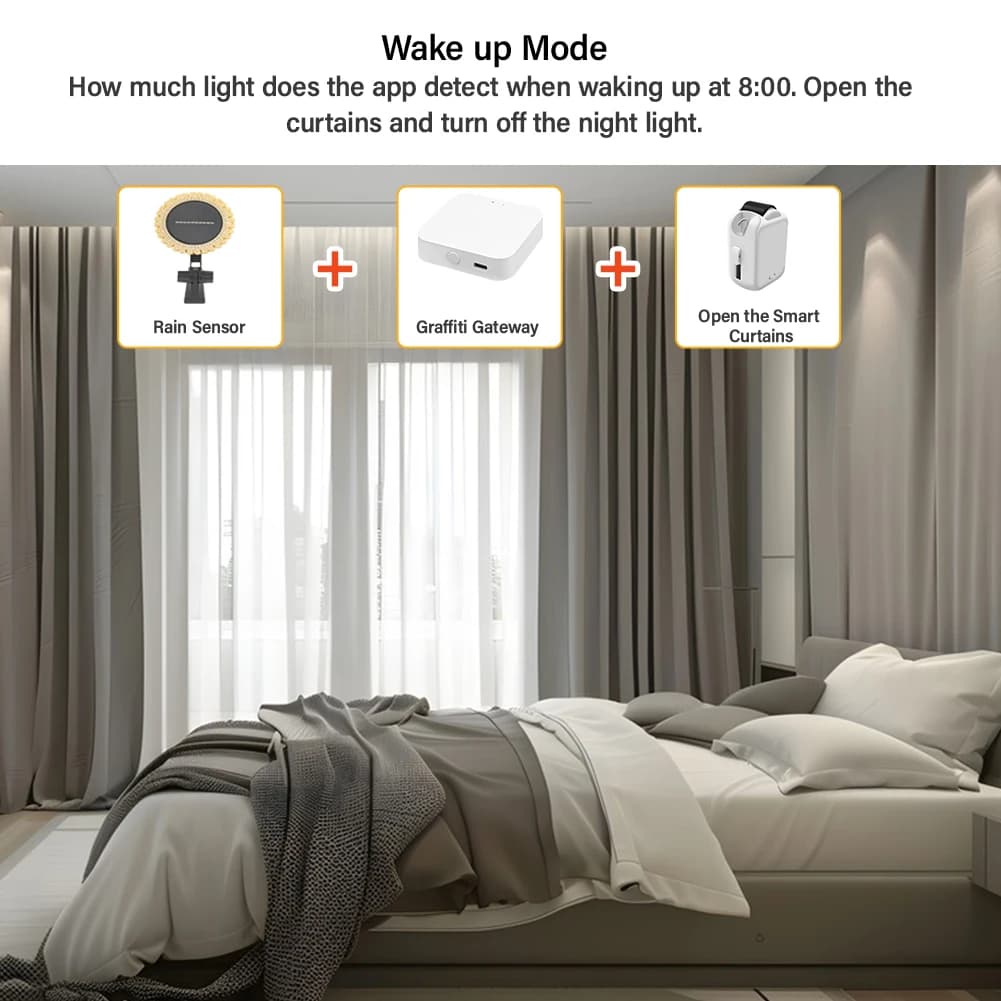 Tuya Zigbee-Capteur de lumière solaire et d'eau de pluie