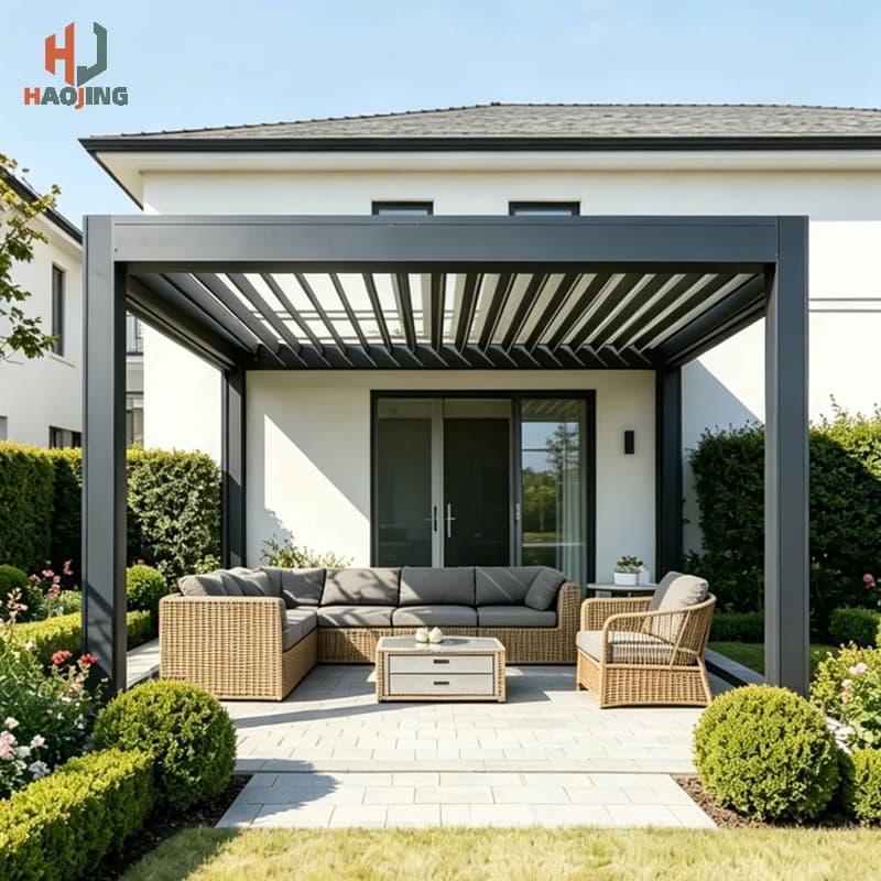 Gazebo de jardin extérieur pavillon en aluminium étanche 4x3 3x3 Pergola en métal Bioclimatica