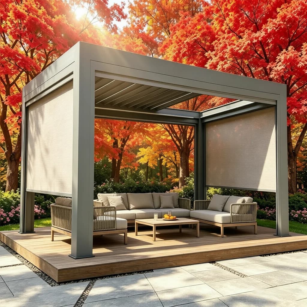 Pergola rétractable, aluminium robuste