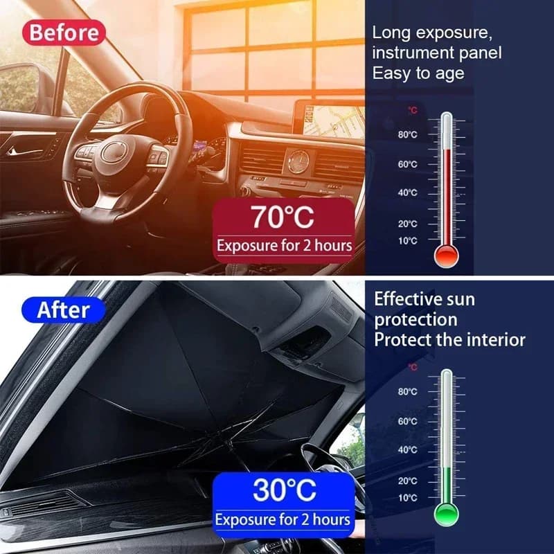 Pare-soleil de voiture pliable, pare-brise, parasol avant, protection d'été, siège de voiture, isolation thermique, accessoires de voiture