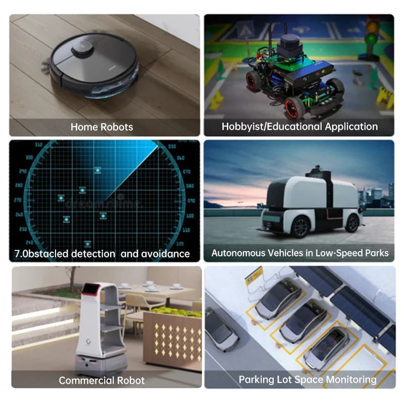 Capteur LiDAR SLAMTEC RPLIDAR C1 TOF Portée 12m 360° ° Module de numérisation pour la cartographie robotique, la navigation et l'évitement d'obstacles