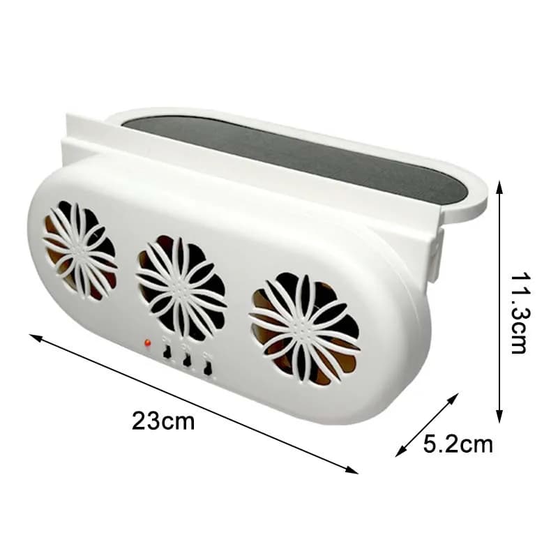 Ventilateur de voiture puissant pour fenêtre, avec panneau solaire rechargeable, ventilateur de refroidissement USB pour radiateur