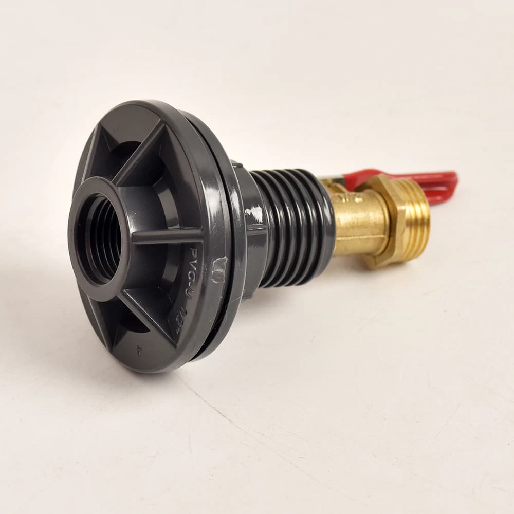 Kit de raccordement pour la collecte d'eau de pluie, avec valve en laiton et filtre, connecteur fileté 1/2 pouce, pour seau de stockage d'eau