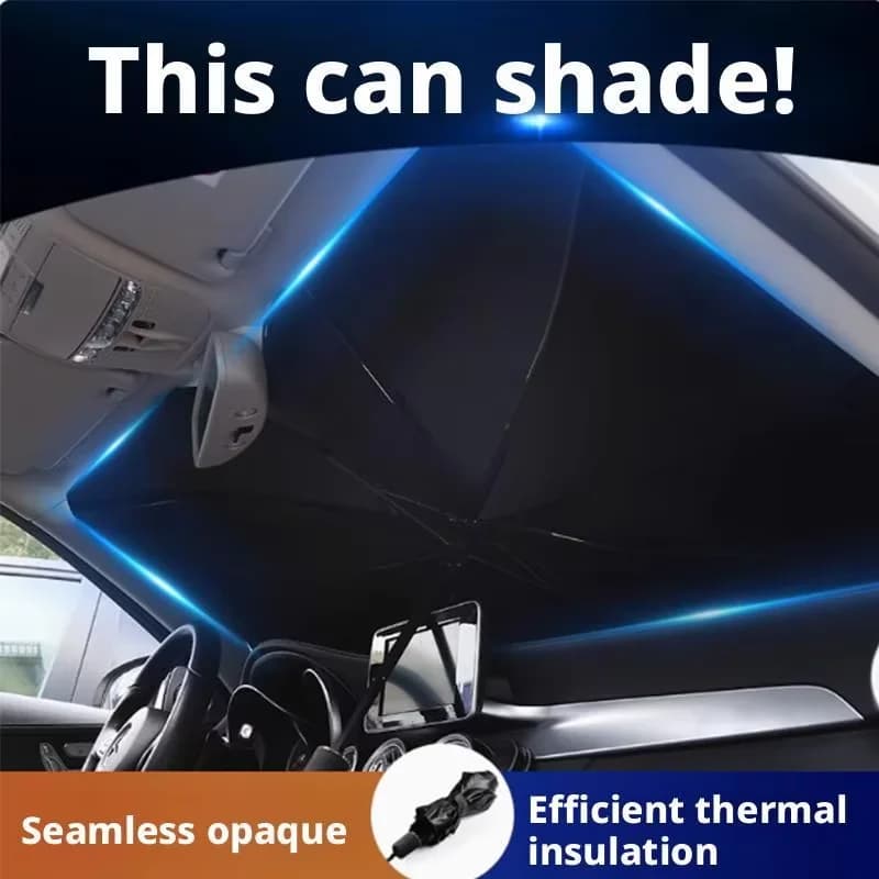 Parasol de voiture, accessoires d'été, pare-soleil pour pare-brise avant, protection solaire, isolation thermique, pare-soleil pliable télescopique