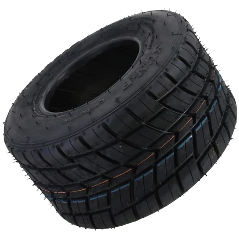 Pneus de pluie pour karting, roues DIY Karting, pneus avant 10x4.50-5, pneus arrière 11x7.10-5, pneus de route sous vide avec moyeu en alliage d'aluminium de 5 pouces
