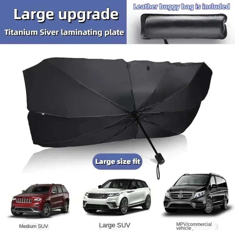 Pare-soleil pour pare-brise de voiture, Protection UV, isolation thermique, pliable, ajustement universel, Installation facile pour voitures, Parasol
